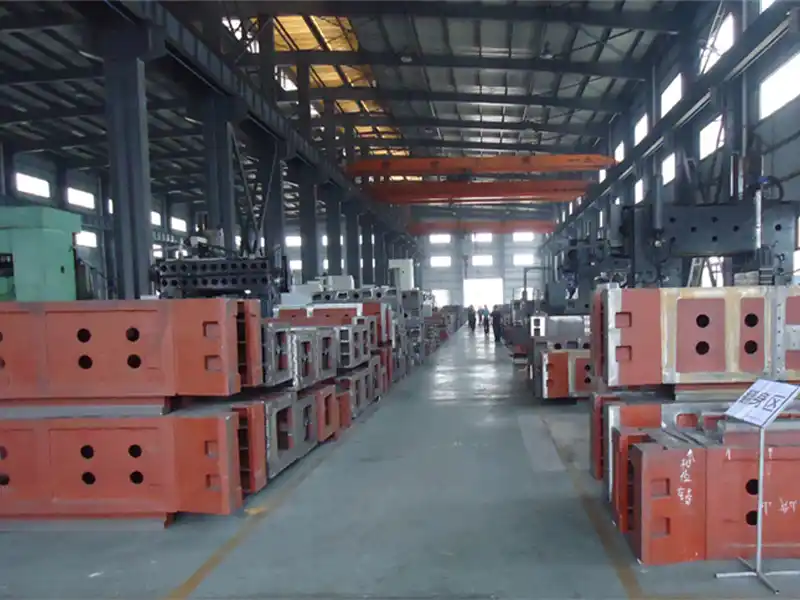 Modern manufacturing workshop for CNC gear hobbing machines and vertical lathes