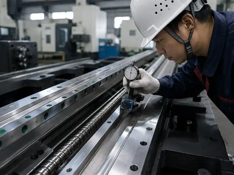 Modern manufacturing workshop for CNC gear hobbing machines and vertical lathes